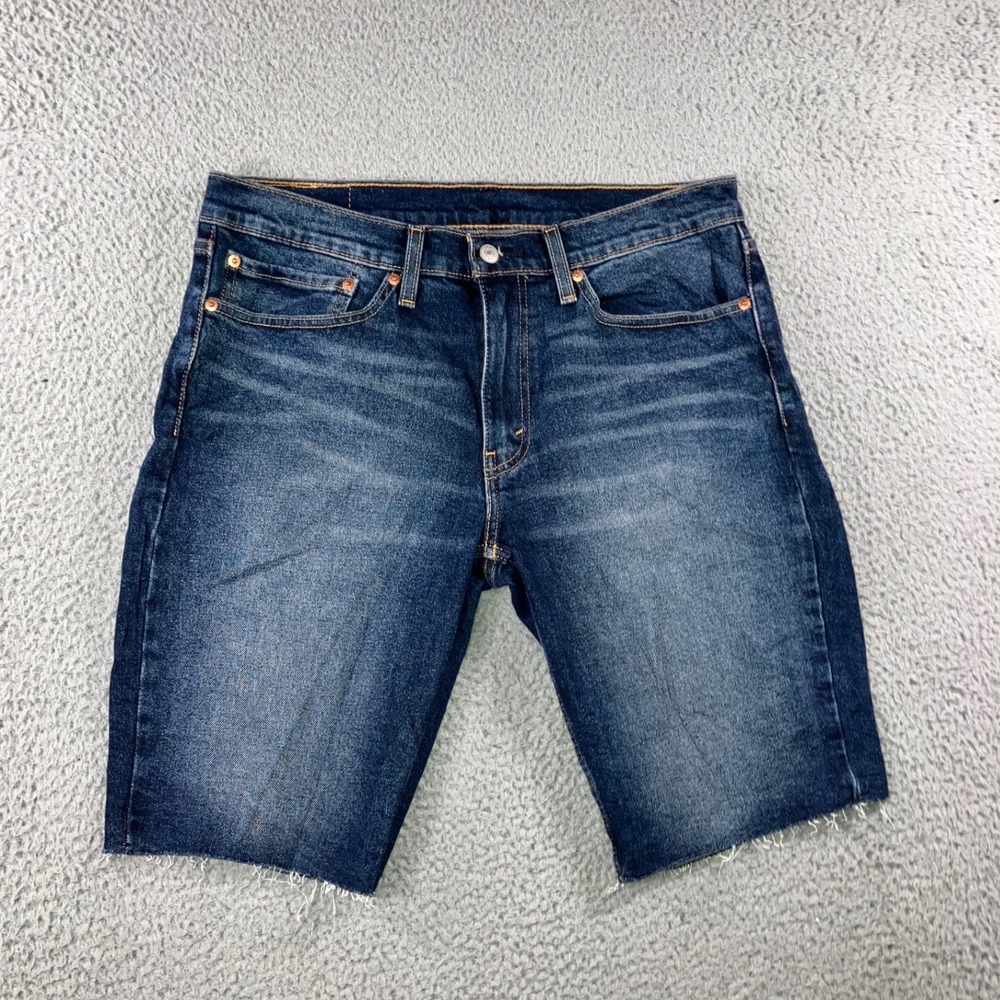 Levi's 511 Slim Fit‎ Shorts Men 34 Dark Wash Cut Off Jorts Americana Classic